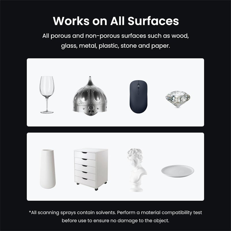 Revopoint 3D Scanning Spray for 3D Scanners, No Cleaning Needed, for Transparent, Reflective or Highly Textured Surfaces Objects, 500ml, AB6 - Image 4
